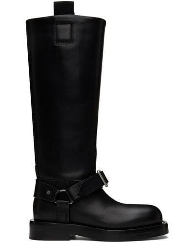 Burberry Saddle Tall Boots - Black