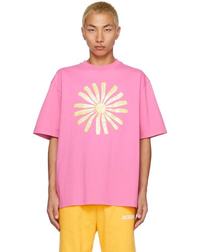 Jacquemus T-shirt 'le t-shirt soleil' rose