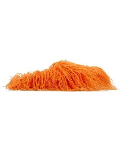 Marni Ssense Exclusive Orange Fussbett Sabot Loafers - Black