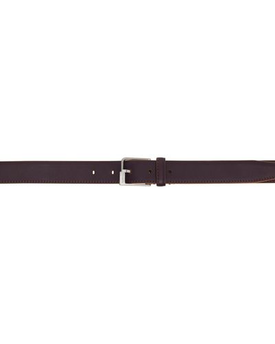 Maison Margiela Burgundy Pin-buckle Belt - Black