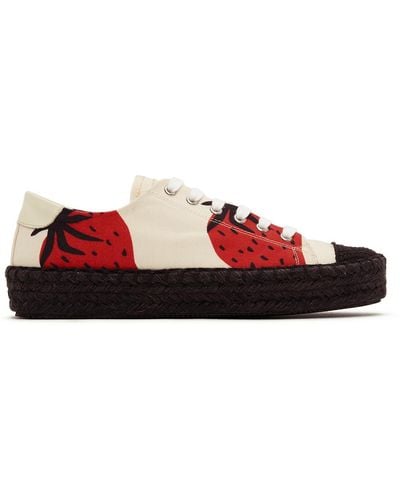 JW Anderson Print Espadrille Trainers - Natural