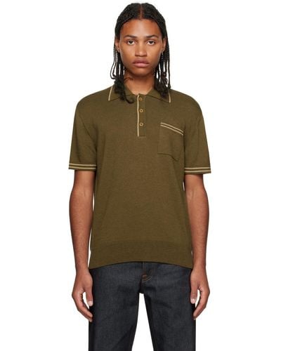 Nudie Jeans Green Frippe Polo - Black