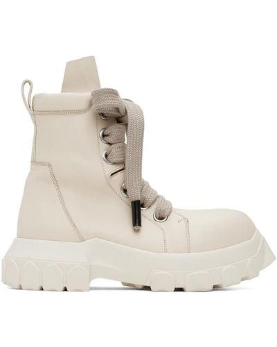 Rick Owens Off-white Jumbo Laced Bozo Tractor Boots
