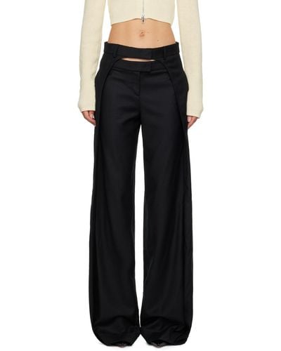 AYA MUSE Pleated Trousers - Black