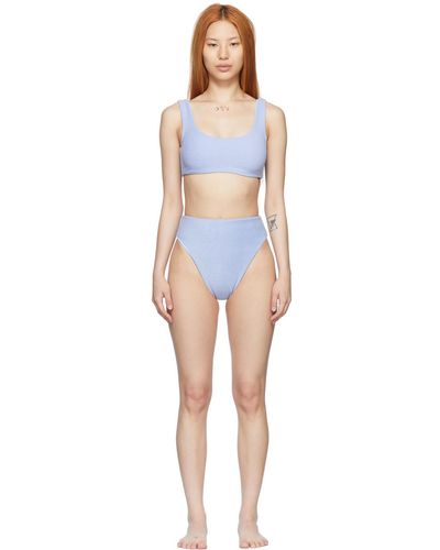 JADE Swim Bikini rounded edgesincline bleu - Noir
