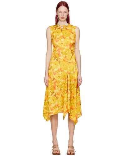 Acne Studios Sleeveless Midi Dress - Yellow