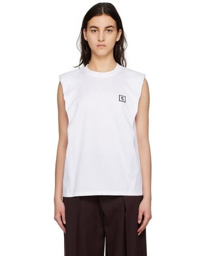 WOOYOUNGMI White Layered Tank Top