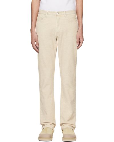 A.P.C. . Off-white Standard Trousers - Natural