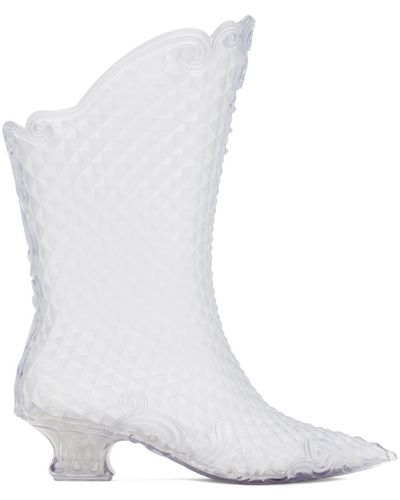 Y. Project Transparent Melissa Edition Court Boots - White