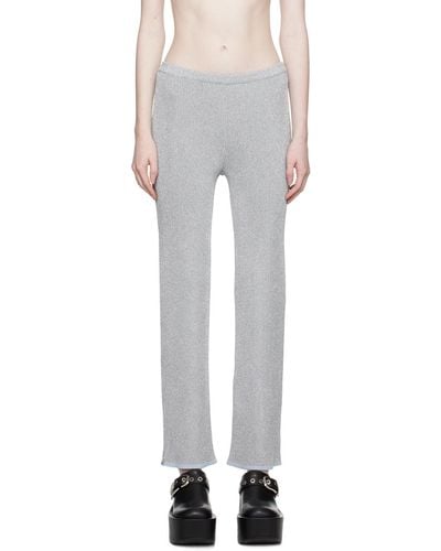 Pushbutton Fitted Lounge Pants - Black