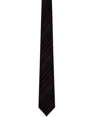 Paul Smith Multicolour Signature Stripe Tie - Black