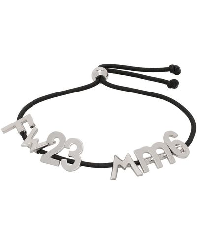 MM6 by Maison Martin Margiela Bracelet noir à logo