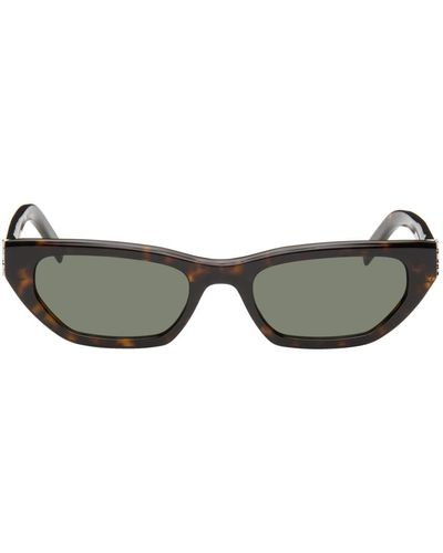 Saint Laurent Tortoiseshell Sl M126 Sunglasses - Multicolour