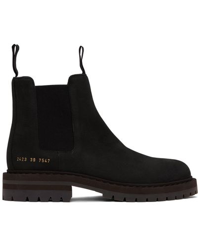 Common Projects Suede Chelsea Boots - Black