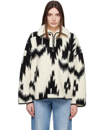 Isabel Marant Pull marner blanc cassé et noir