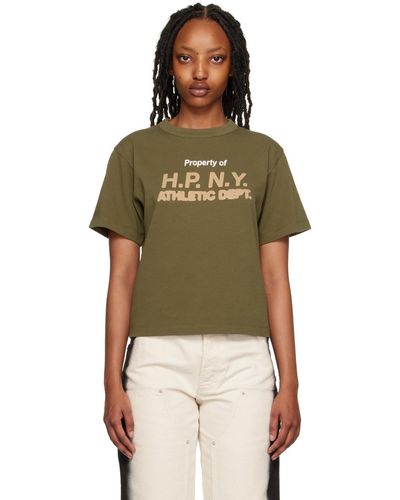 Heron Preston T-shirt 'h.p. n.y.' kaki - Vert