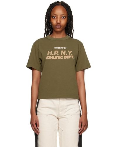 Heron Preston Khaki 'h.p. N.y.' T-shirt - Green