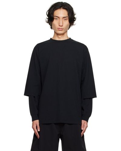 Wynn Hamlyn スリット 長袖tシャツ - ブルー