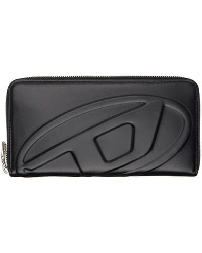DIESEL 1dr-fold 長財布 - ブラック