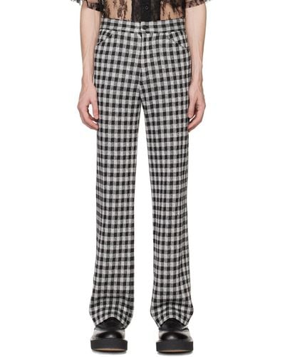 Anna Sui Ssense Exclusive Gingham Trousers - Black