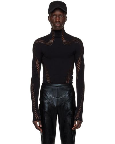 Mugler Seamless Turtleneck - Black