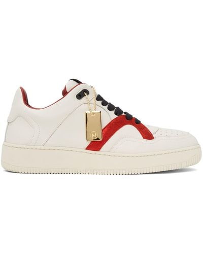 Human Recreational Services Off-white & Red Mongoose Low Trainers - Black