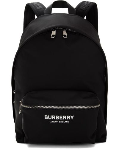 Burberry Sac à dos noir en nylon