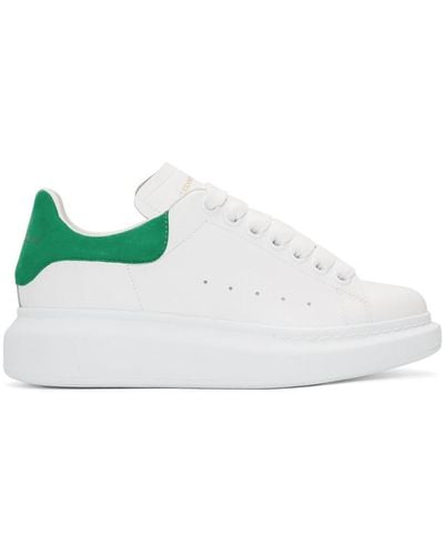 Alexander McQueen White And Green Oversized Trainers