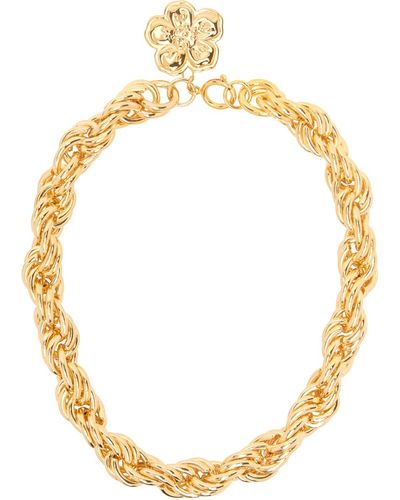 KENZO Gold Paris Boke Flower Necklace - Metallic
