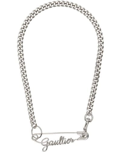 Jean Paul Gaultier 'the Gaultier Safety Pin' Necklace - Metallic