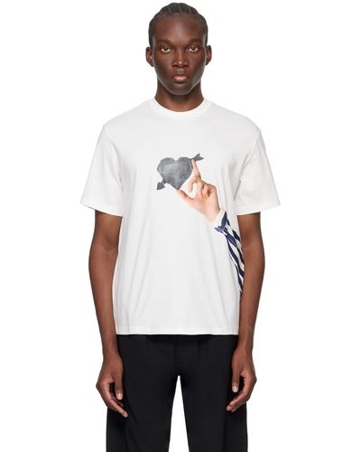 Sunnei T-shirt cuore di pietra blanc