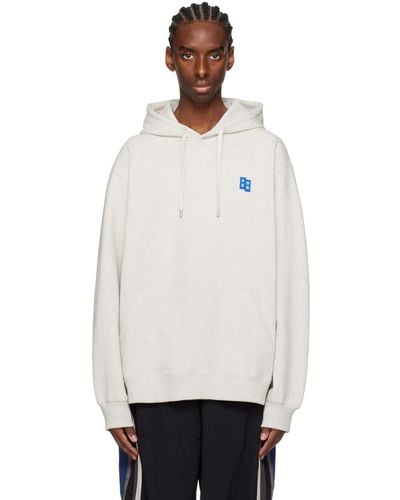 Adererror Significant Drawstring Hoodie - White