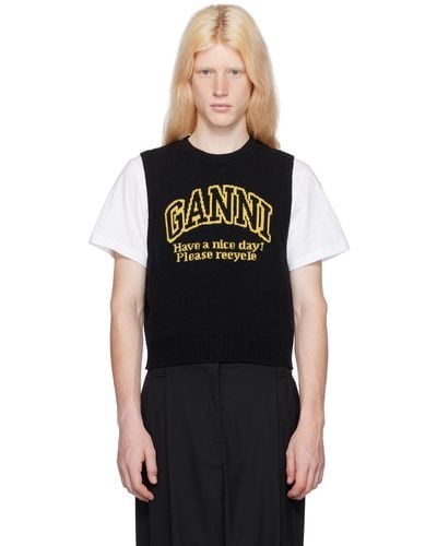 Ganni Graphic Vest - Black