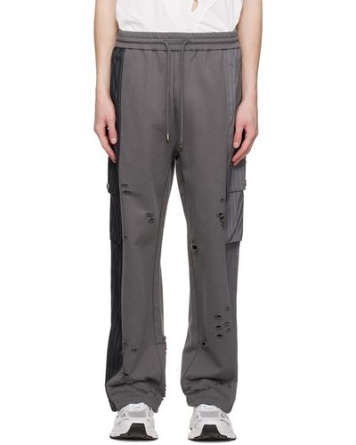 Feng Chen Wang Contrast Pocket Cargo Pants - Gray