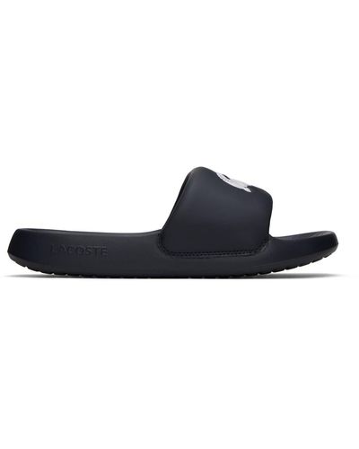 Lacoste Navy Croco 1.0 Slides - Black