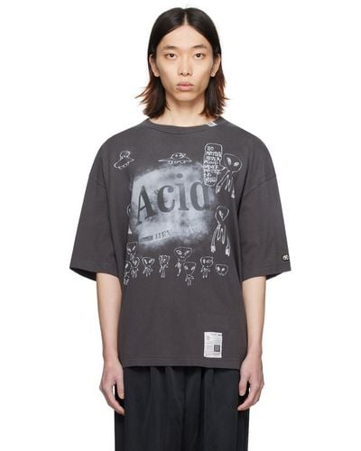 Maison Mihara Yasuhiro グレー Acid Tシャツ - ブラック