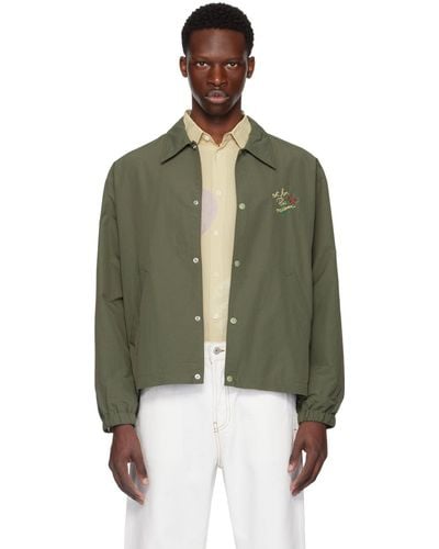Drole de Monsieur 'la Veste Slogan Esquisse' Jacket - Green