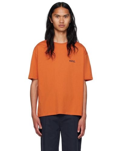 A.P.C. . Orange Jeremy T-shirt