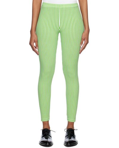 Green and White Leggings for Women | Lyst