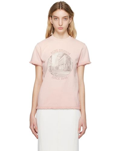 Acne Studios Pink Printed T-shirt