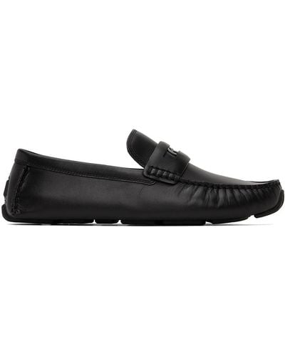 COACH Signature Coin Driver Loafers - Black