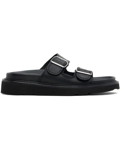 KENZO Paris ' Matto' Leather Sandals - Black
