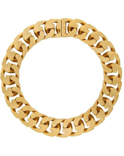 Givenchy Moyen collier doré à chaîne à logo - Métallisé