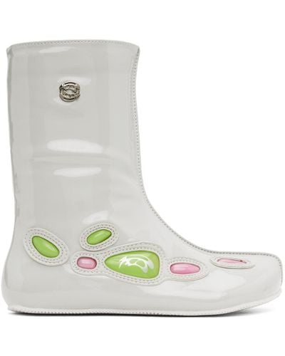 Rombaut Ssense Exclusive Off-white Alien Barefoot Boots - Green