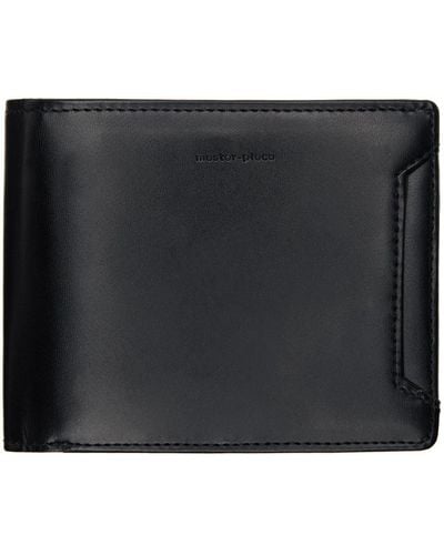 master-piece Notch Bifold Wallet - Black