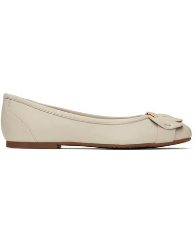 See By Chloé Off-white Chany Ballerina Flats - Black