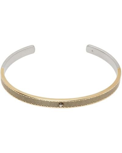 Maison Margiela Silver & Gold Star Bracelet - Black