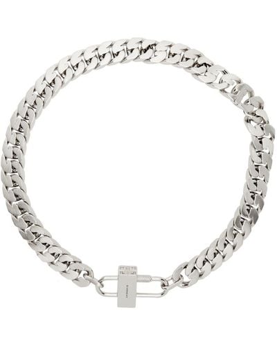 Givenchy Small G Chain Lock Necklace - Metallic