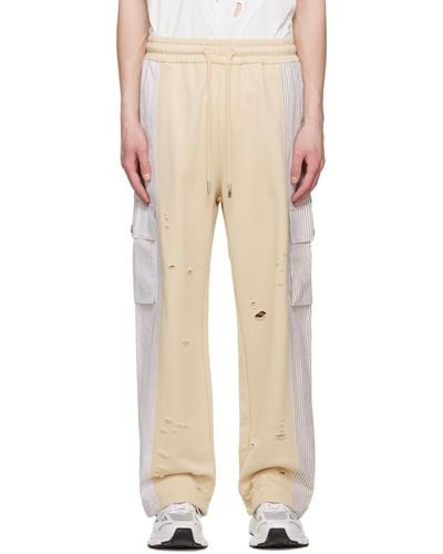 Feng Chen Wang Panelled Sweatpants - Natural