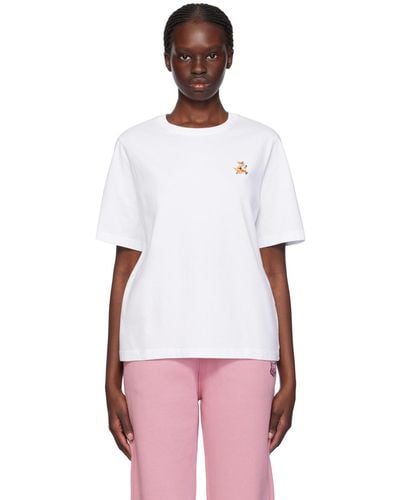 Maison Kitsuné White Speedy Fox T-shirt - Multicolour
